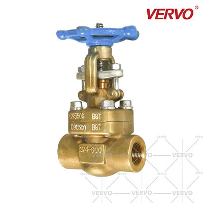 Aluminum Bronze Gate Valve Threaded End B62 C95500 DN20 API602